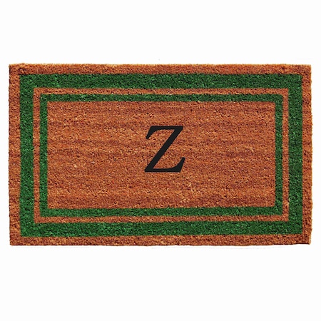 Calloway Mills Monogram Door Mat, Natural, Green, 18 in W x 30 in L 153011830Z